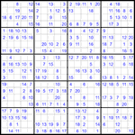 Судоку 20х20 #29 легкий