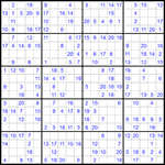 Судоку 20х20 #21 средний