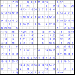 Судоку 20х20 #23 средний