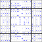 Судоку 20х20 #24 средний