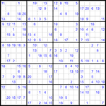 Судоку 20х20 #21 трудный