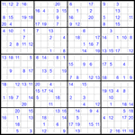 Судоку 20х20 #24 трудный