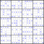 Судоку 20х20 #25 трудный