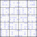 Судоку 20х20 #21 очень трудный