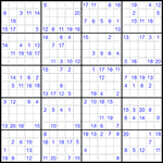 Судоку 20х20 #22 очень трудный