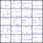 Судоку 20х20 #23 очень трудный