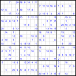 Судоку 20х20 #24 очень трудный