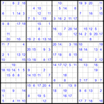 Судоку 20х20 #25 очень трудный