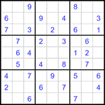 Судоку 9х9 #1441 легкий