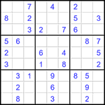 Судоку 9х9 #1442 легкий