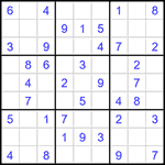 Судоку 9х9 #1453 легкий