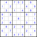 Судоку 9х9 #1492 легкий