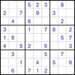 Судоку 9х9 #1500 легкий