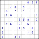 Судоку 9х9 #1425 средний