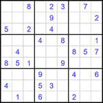 Судоку 9х9 #1445 средний