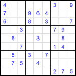 Судоку 9х9 #1451 средний