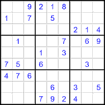 Судоку 9х9 #1457 средний