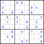 Судоку 9х9 #1458 средний
