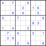 Судоку 9х9 #1412 трудный