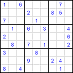 Судоку 9х9 #1413 трудный