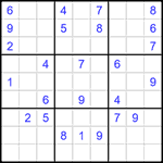 Судоку 9х9 #1414 трудный