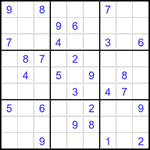 Судоку 9х9 #1415 трудный