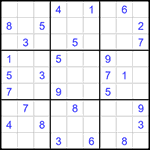 Судоку 9х9 #1416 трудный