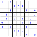 Судоку 9х9 #1417 трудный