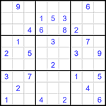 Судоку 9х9 #1418 трудный