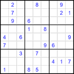 Судоку 9х9 #1420 трудный