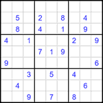 Судоку 9х9 #1421 трудный