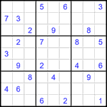 Судоку 9х9 #1422 трудный