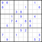 Судоку 9х9 #1427 трудный