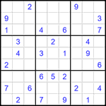 Судоку 9х9 #1428 трудный