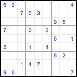 Судоку 9х9 #1430 трудный