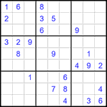 Судоку 9х9 #1432 трудный