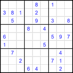 Судоку 9х9 #1434 трудный