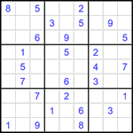 Судоку 9х9 #1437 трудный