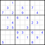 Судоку 9х9 #1440 трудный