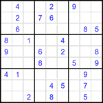 Судоку 9х9 #1443 трудный