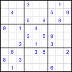 Судоку 9х9 #1444 трудный