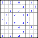 Судоку 9х9 #1445 трудный