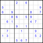 Судоку 9х9 #1447 трудный