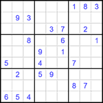 Судоку 9х9 #1448 трудный