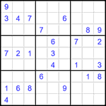 Судоку 9х9 #1449 трудный