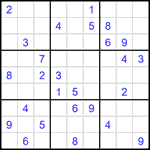 Судоку 9х9 #1450 трудный