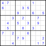 Судоку 9х9 #1453 трудный