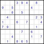 Судоку 9х9 #1455 трудный