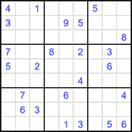 Судоку 9х9 #1457 трудный