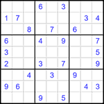 Судоку 9х9 #1459 трудный